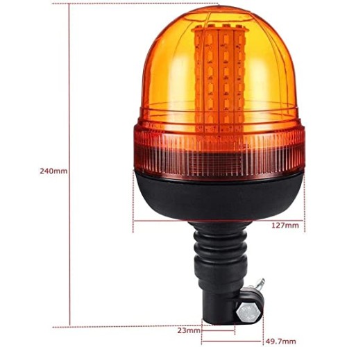 OT-03L-1 Emergency Truck Flash Strobe Rotating Beacon Light Amber 12v/24v